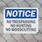 Signmission No Trespassing No Hunting No Woodcutting OSHA Notice Sign, Plastic, 14in W x 10in L, 2PK OS-2PACK-NS-P-1014-L-14930 - alternate 6